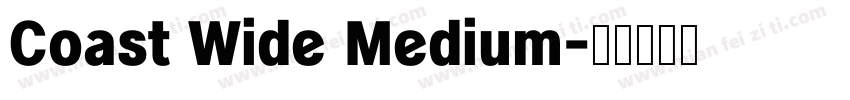 Coast Wide Medium字体转换